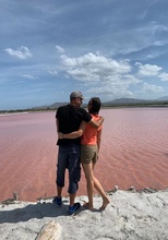 Розовые озера, черная пустыня и ФЛАМИНГО